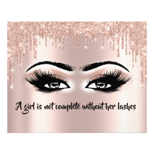 Lashes Extension Makeup Artist Brows Rose Drips Photo Print