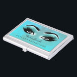 Lashes Extension Makeup Ocean Brown Microblading Business Card Holder<br><div class="desc">florenceK 
luxury collection for beauty salon</div>