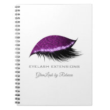 Lashes Extension Purple Silver Makeup Glitter