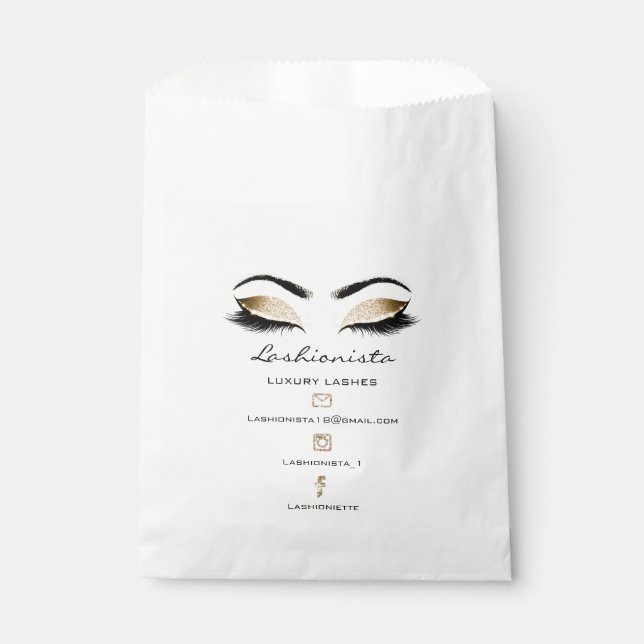 Lashes Extension Social Media Makeup Artist Sepia Favour Bag (Front)