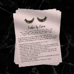 Lashes Eyelash Extensions Aftercare Instruction Flyer<br><div class="desc">Lashes Makeup Artist Aftercare Instruction Pink Glitter Flyers.</div>