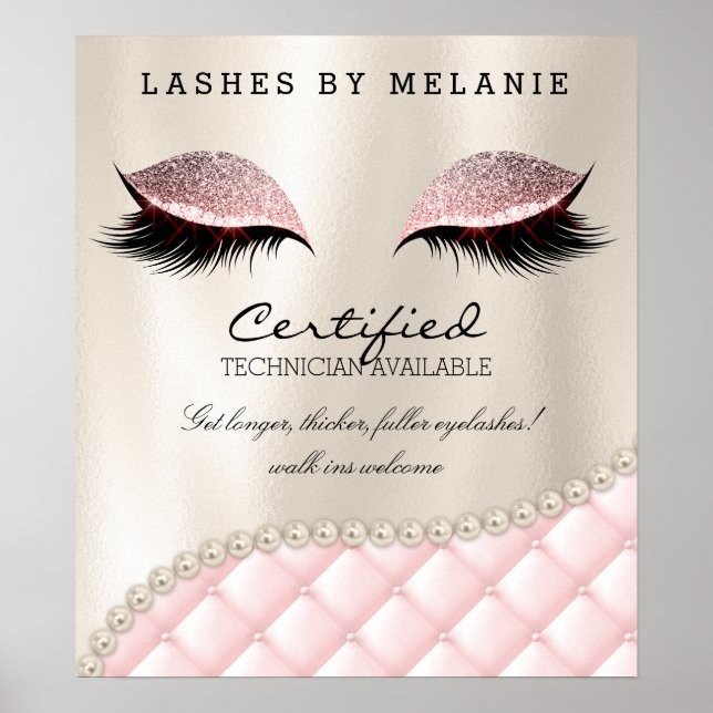 Lashes Eyelash Makeup Poster Pretty Eyes (Front)