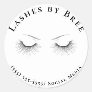 Lashes Eyelashes Lash Extensions Beauty  Classic Round Sticker