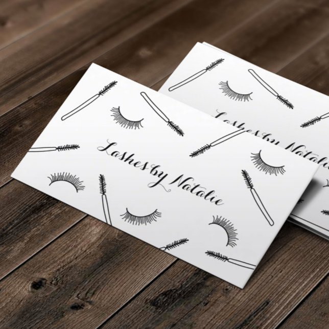 Lashes Makeup Artist Cute Eyelash Salon Business Card (Creator Uploaded)