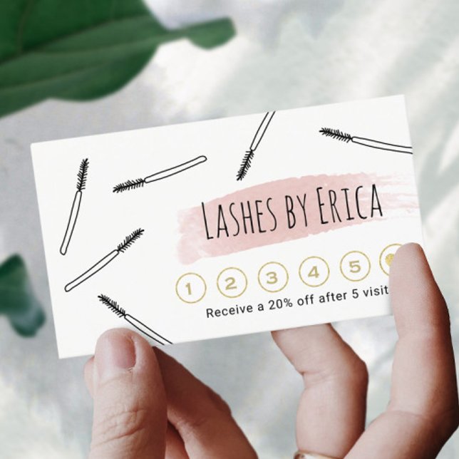 Lashes Makeup Artist Cute Lash Bar Loyalty Card (Creator Uploaded)