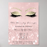Lashes Makeup Artist Glitter Beauty Salon Pink