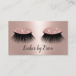 Lashes Makeup Artist Rose Gold Foil Salon Loyalty Card