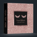 Lashes Makeup Artist Rose Gold Glitter Beauty Binder<br><div class="desc">Lashes Makeup Artist Rose Gold Glitter Beauty Salon Binder.</div>