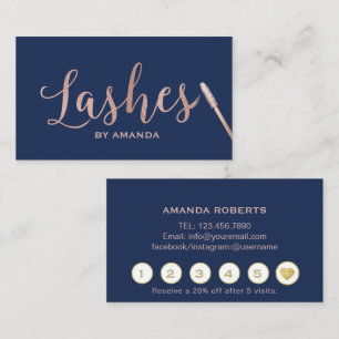 Lashes Makeup Artist Rose Gold Navy Loyalty
