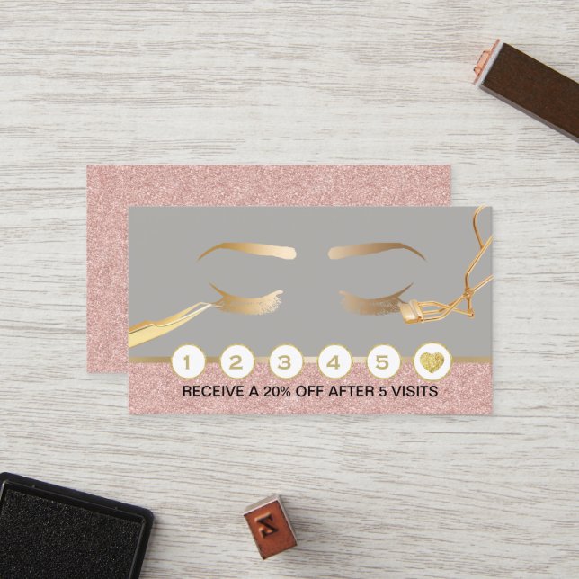 Lashes Makeup Artist Rose Gold & Silver Loyalty (Front/Back In Situ)