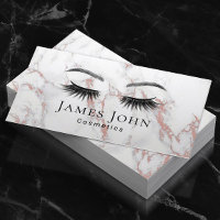 Lashes Makeup Closed Eyes Salon Rose Gold Marble