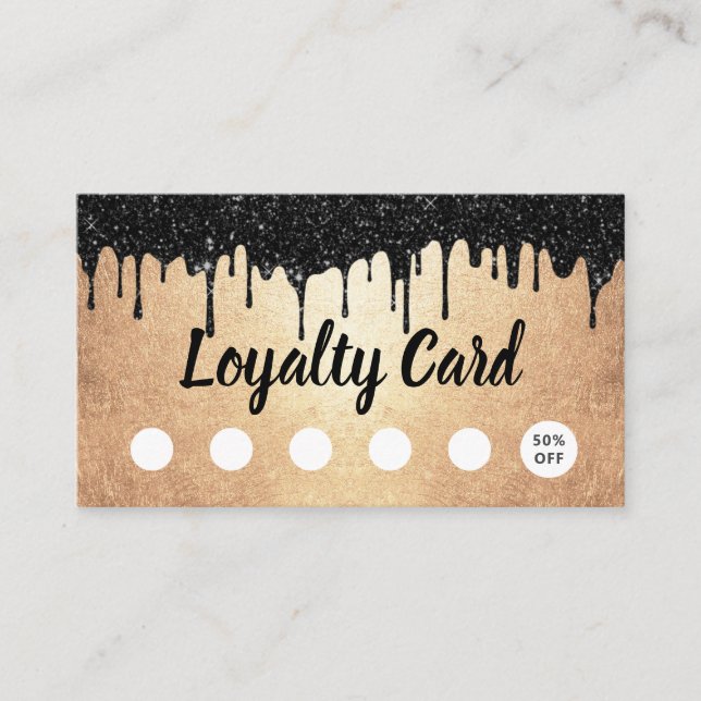 Lashes Makeup Hair Salon Drips Black Gold Loyalty (Front)