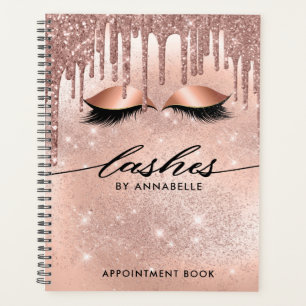 Lashes Modern Rose Gold Appointment Book Planner
