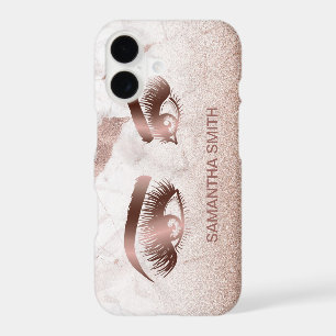 Lashes Modern Rose Gold Marble Makeup Artist