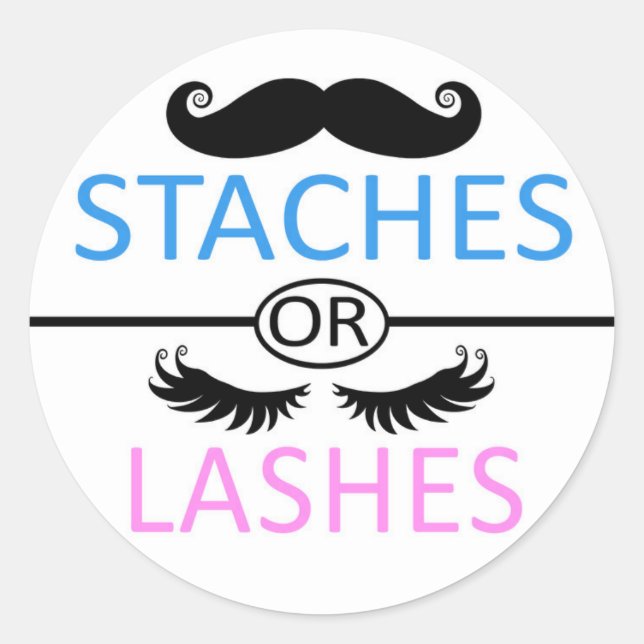 Lashes ou Staches genre révéler autocollants (Devant)