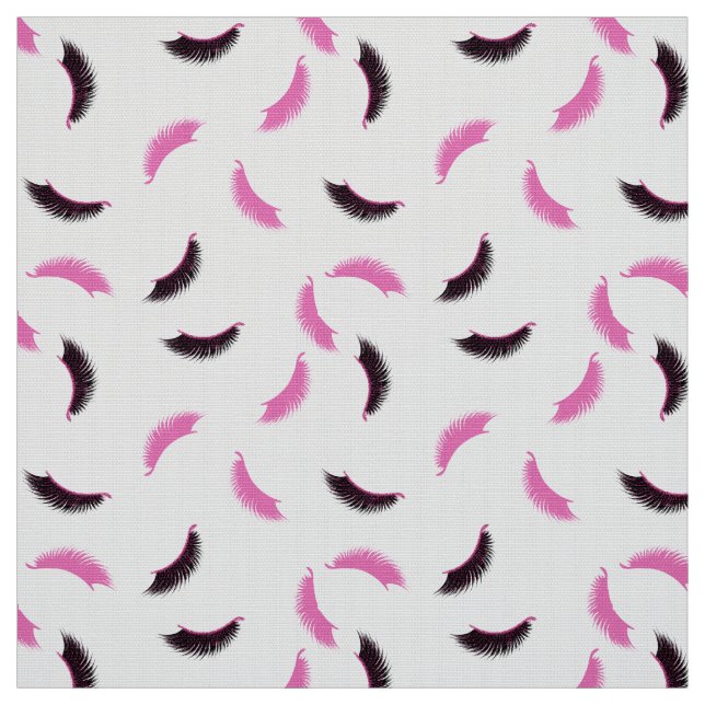 Lashes with pink glitter pattern fabric (Swatch)