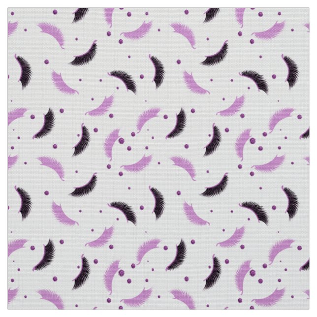 Lashes with purple  glitter pattern fabric (Swatch)