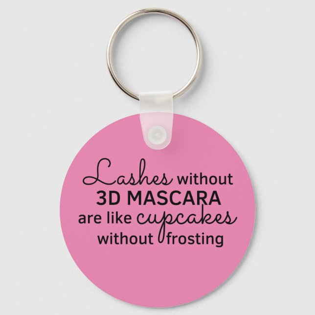 Lashes without mascara - Younique Keychain (Front)