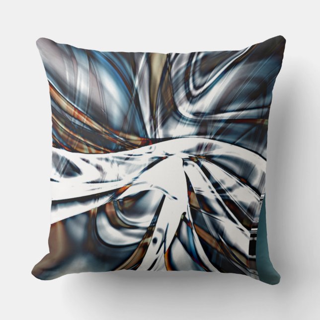 Lashing of rustic and flashy clippings and strokes throw pillow (Front)