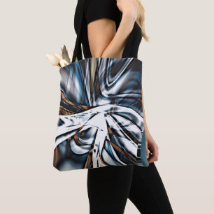 Lashing of rustic and flashy clippings and strokes tote bag