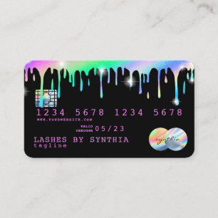 Lashs de carte de crédit Holograph Unicorn Driving