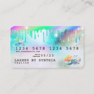 Lashs de carte de crédit Holograph Unicorn Driving