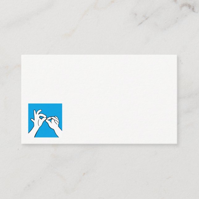 L'ASL interprètent le carte de visite (Devant)