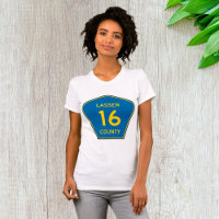 Lassen County Road Sign Womens T-Shirt