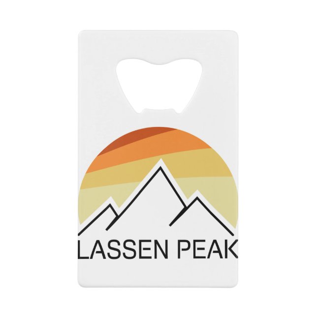 Lassen Peak California Retro Credit Card Bottle Opener (Front)