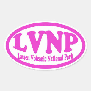 Lassen Volcanic National Park autocollant rose ova