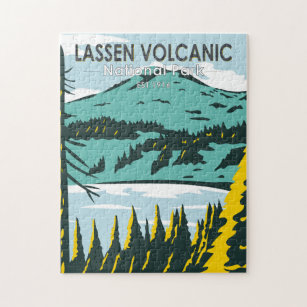 Lassen Volcanic National Park California Vintage  Jigsaw Puzzle