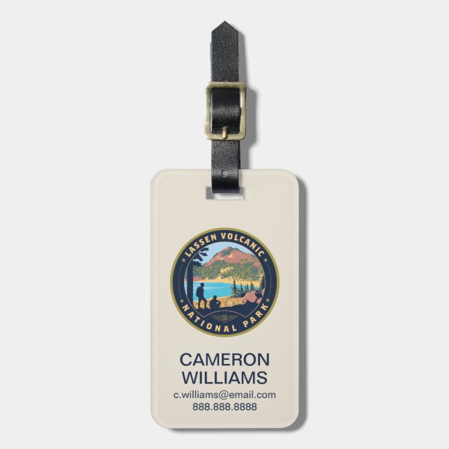Lassen Volcanic National Park Luggage Tag (Front Vertical)