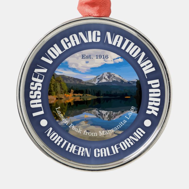 Lassen Volcanic National Park Metal Ornament (Front)