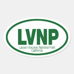 Lassen Volcanic National Park Oval Sticker