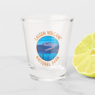 Lassen Volcanic National Park Retro Distressed Shot Glass
