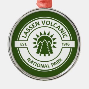 Lassen Volcanic National Park Sun Trees Metal Ornament