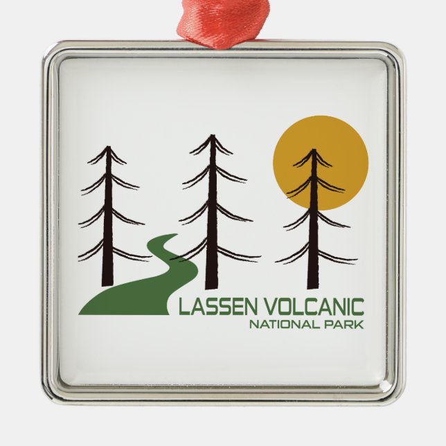 Lassen Volcanic National Park Trail Metal Ornament (Front)