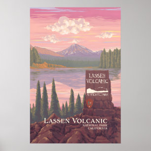 Lassen Volcanic National Park Travel Poster