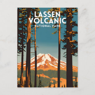 Lassen Volcanic National Park Vintage Postcard