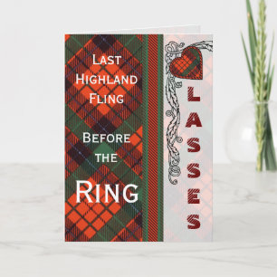 Lasses Batchelorette Party Nicholson Tartan Invitation