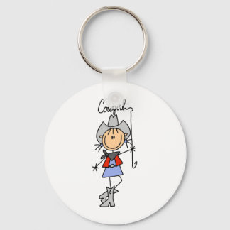 Lasso Cowgirl T-shirts and Gifts Keychain