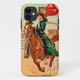 Lasso my heart Vintage Valentine iPhone 11 Case