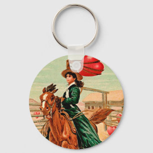 Lasso my heart Vintage Valentine Keychain