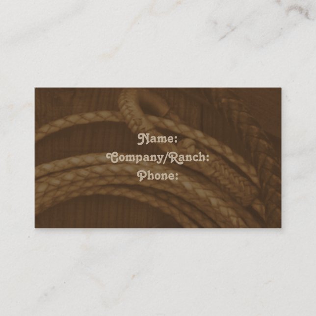 Lasso Western Business Card (Front)