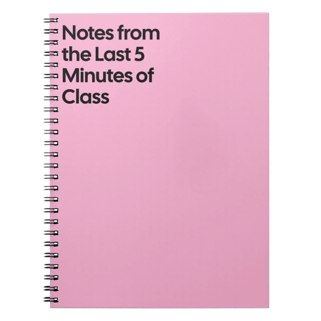 Last 5 Minutes Class Notebook (Front)