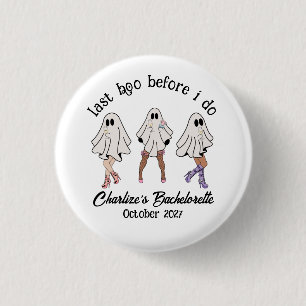 Last Boo Before I Do! Halloween Bachelorette 1 Inch Round Button