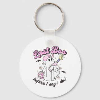 Last Boo Before I Say I Do Cowgirl Ghost Disco Hal Keychain