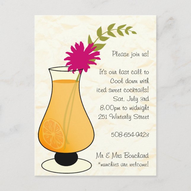 Last Call invitation Postcard (Front)