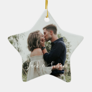 last christmas as Mr and Miss christmas Ceramic Or Ornament