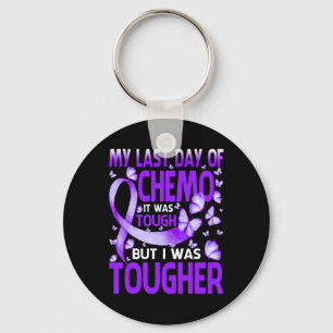 Last Day Of Day Chemo Fibromyalgia Awareness Butte Keychain